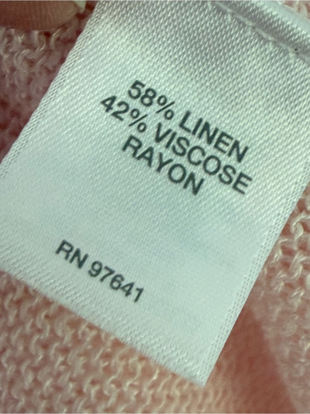 J. Jill Lightweight Open-Front Cardigan in Light Pink linen blend size large - Picture 3 of 8
